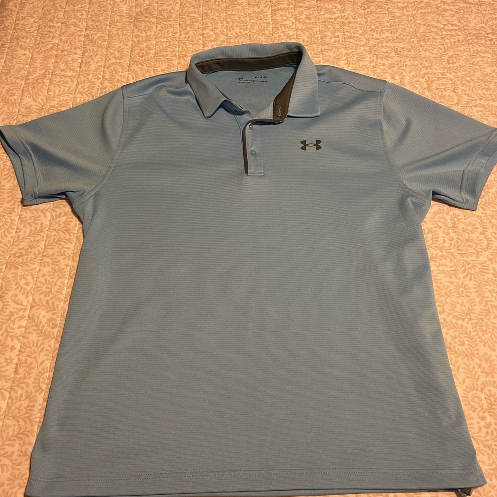 Mens Blue Under Armour polo